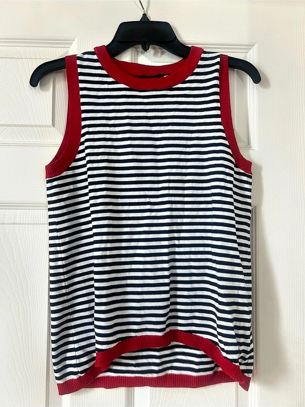 Striped Tank Top in Black & White Like New